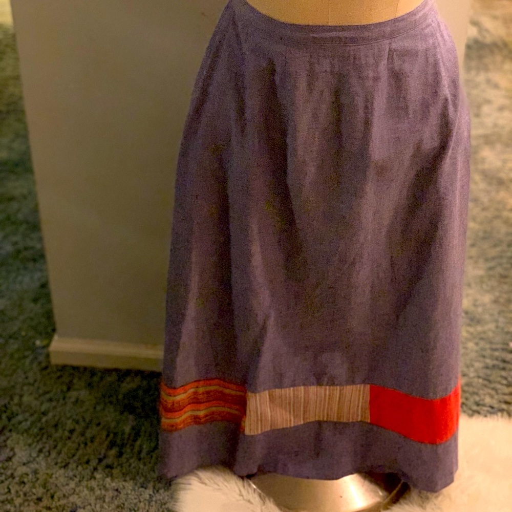 L denim skirt